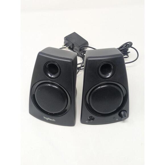 Logitech Z130 PC Speakers Full Sound Strong Bass 3.5mm Input + Power Supply Cord - Picture 1 of 3